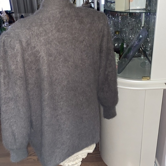 Vintage D&D Collection Super Soft Fuzzy Angora Cardigan Long Haired Sweater M/L - Picture 7 of 10